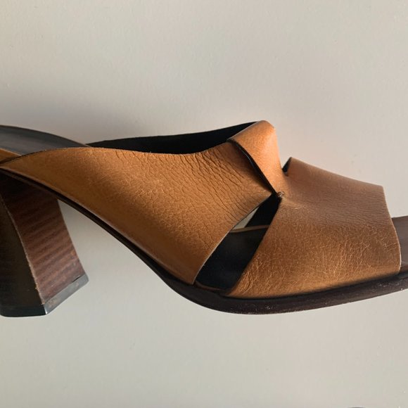 Prada for Granello Block Heel Leather Sandal - Picture 5 of 16